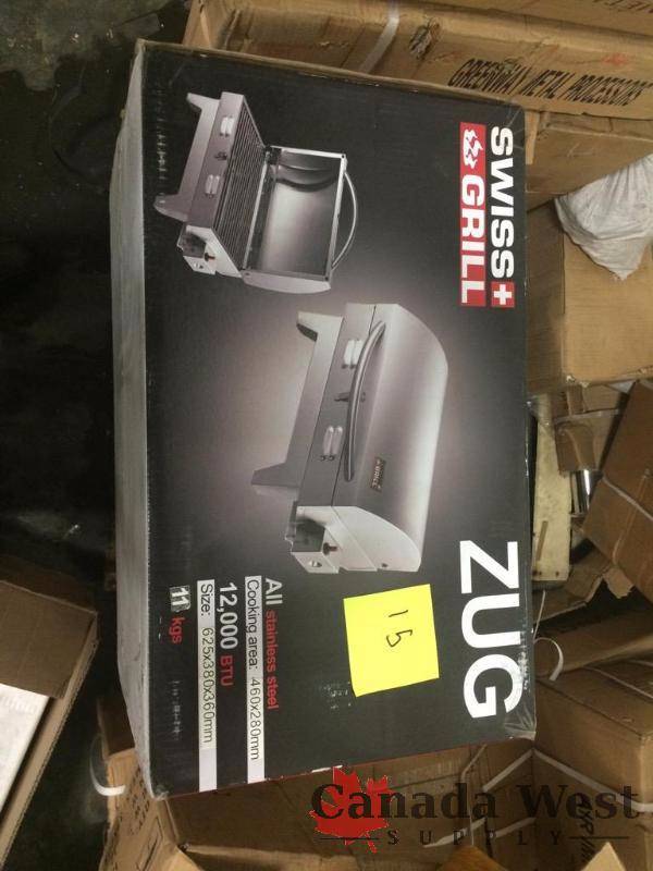 lot 15 image: NEW SWISS GRILLS ZUG STAINLESS STEEL BARBECUE GRILL