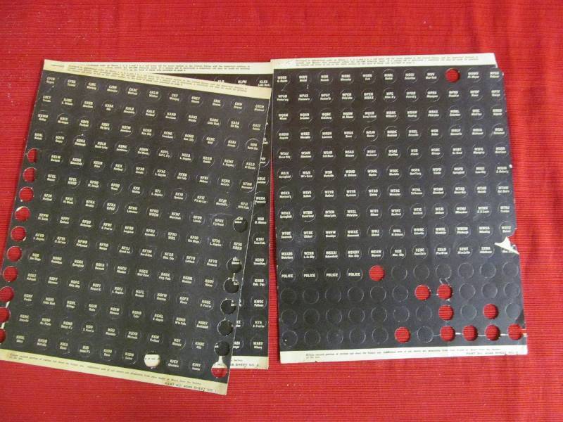 lot 38 image: vintage switchboard  station tabs