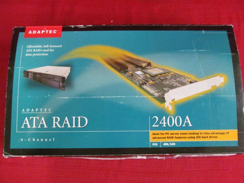 lot 75 image: ADAPTEC 2400a $ Channel data protectioin card