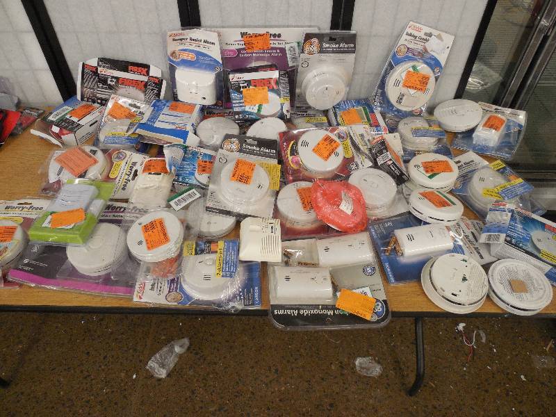 lot 182 image: MASSIVE LOT OF SMOKE DETECTORS AND ALARMS