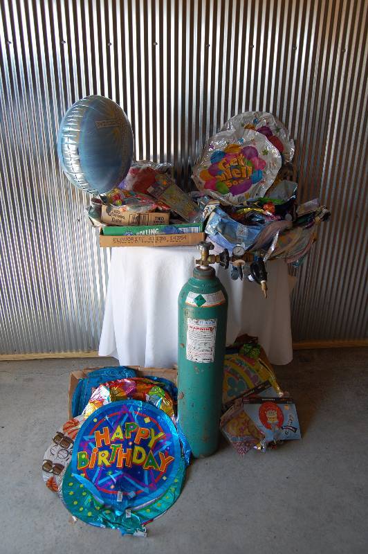 Helium Tank with balloons