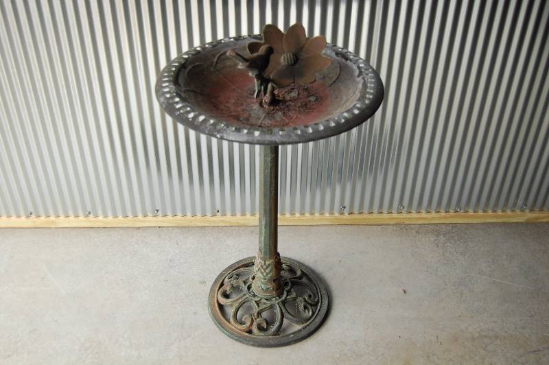 Metal Bird Bath