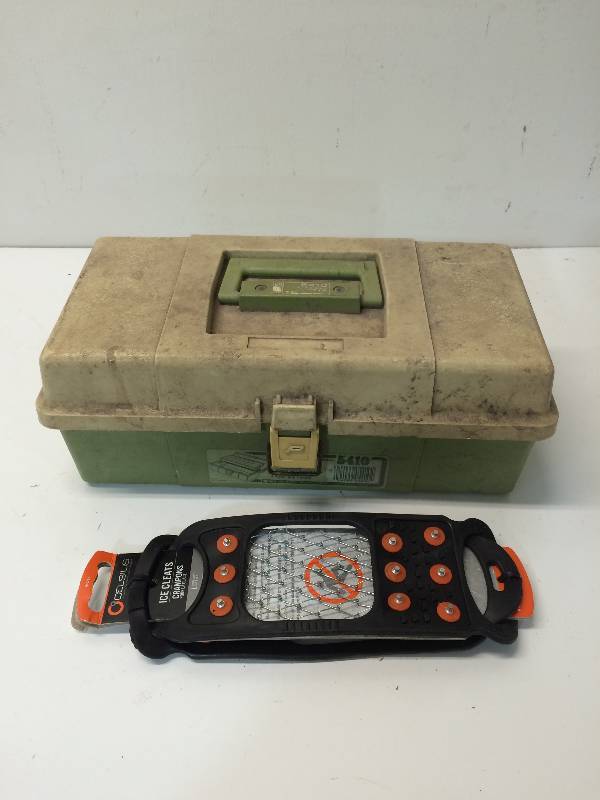 Tackle Box And Ice Cleats