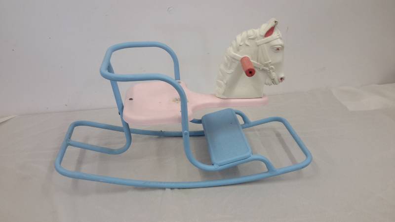 lot 1 image: Metal Rocking Horse