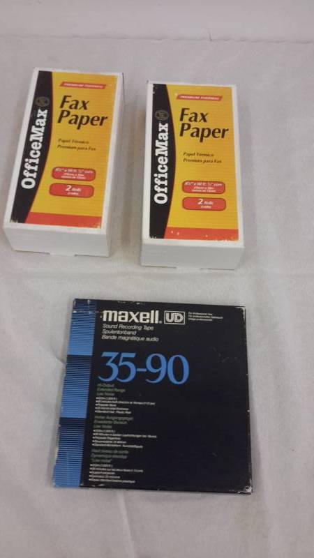 lot 72 image: Soundtape and thermal paper