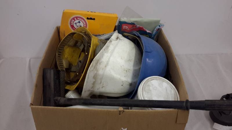 lot 104 image: Plumbing, hard hats, vac bags