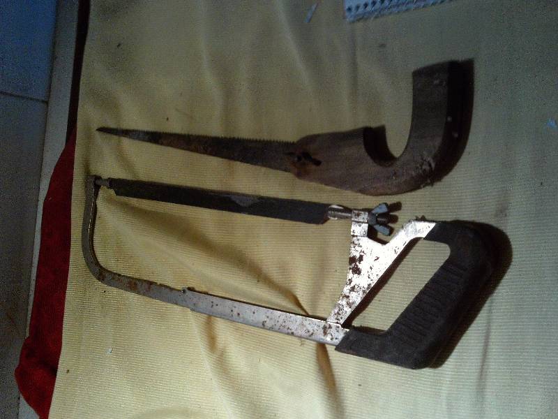 lot 44 image: HACK SAW AND HAND SAW