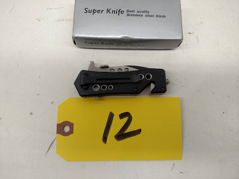 lot 12 image: Super Knife YC-555SF Lock Blade Res...