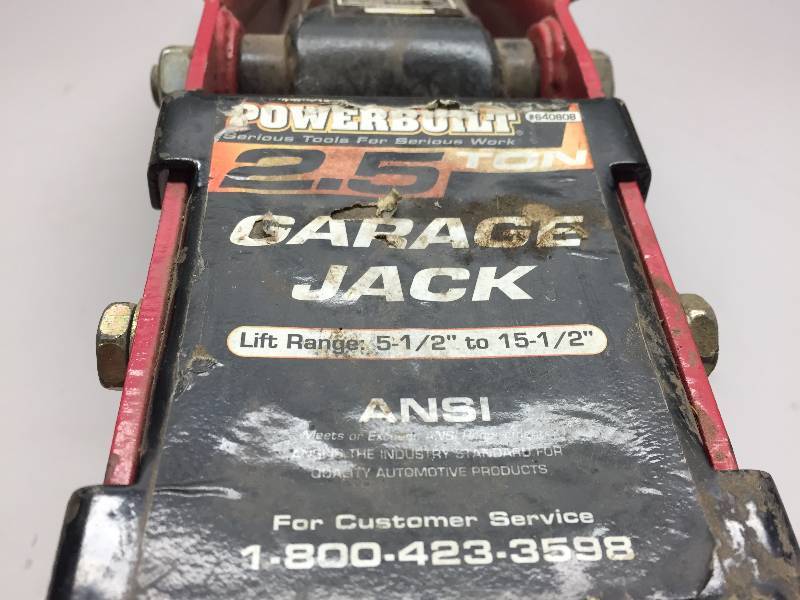 POWER BUILT2.5 TON FLOOR JACK, MISSING HANDLE