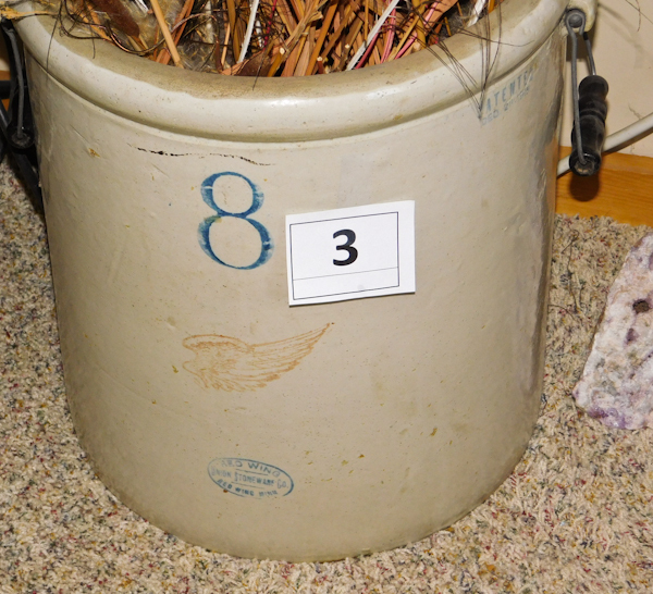lot 3 image: Red Wing 8 Gallon Crock with two handles