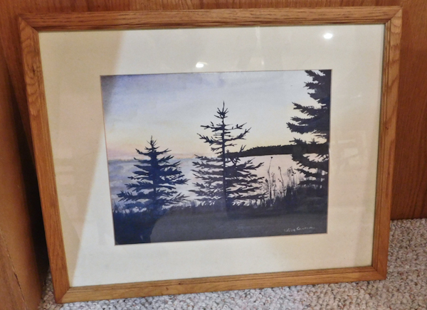 lot 65 image: Framed watercolor print signed