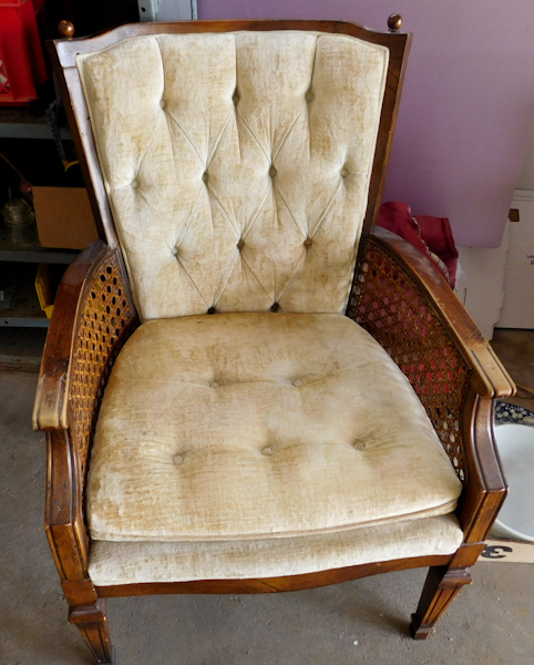 lot 80 image: vintage cane sided chair