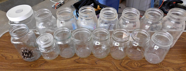lot 82 image: lot of ball jars various sizes