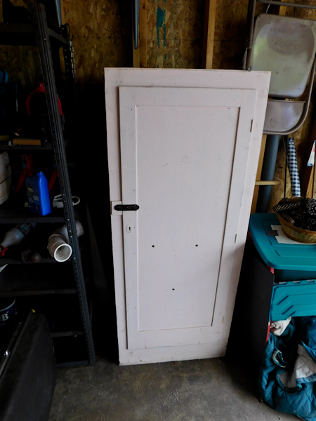lot 97 image: primitive cabinet with cool hardware
