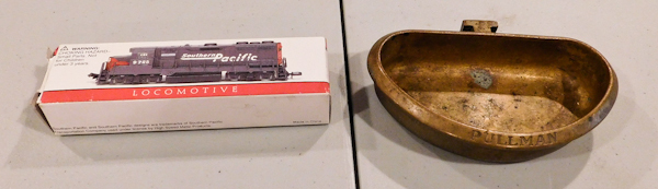 lot 176 image: vintage brass ashtray from pullman car