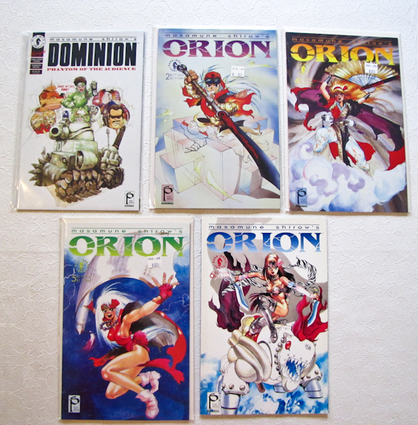 lot 112 image: Japanese comics Darkhorse Comics, Dominion, 1 issue and Orion, 4 issues