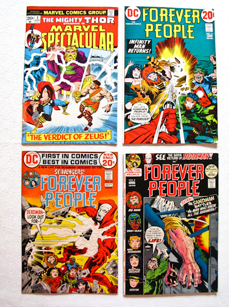 lot 38 image: 3 DC Comics and 1 Marvel Comic