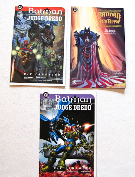 lot 44 image: DC Comics Batman Judge Dredd 2 issues and Holy Terror 1 issue