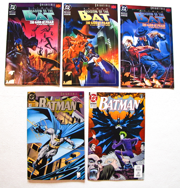 lot 47 image: DC comics Batman 2 issues and DC comics Bat 3 issues