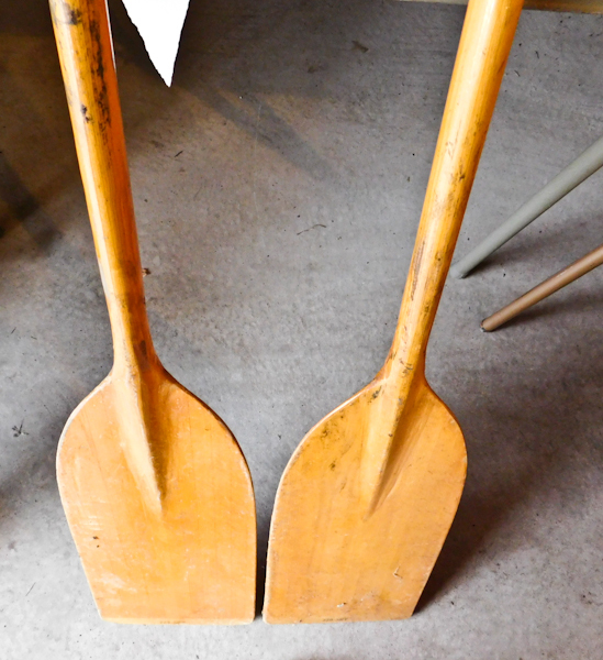 lot 93 image: Pair of Vintage canoe paddles Aviron Clement Made in Canada
