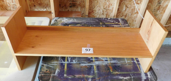 lot 97 image: nice wooden shelf worked well for record albums