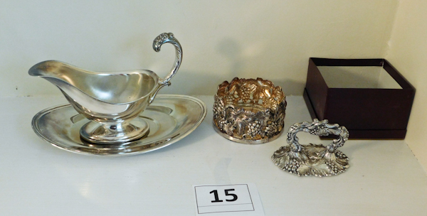lot 15 image: silverplate decor items