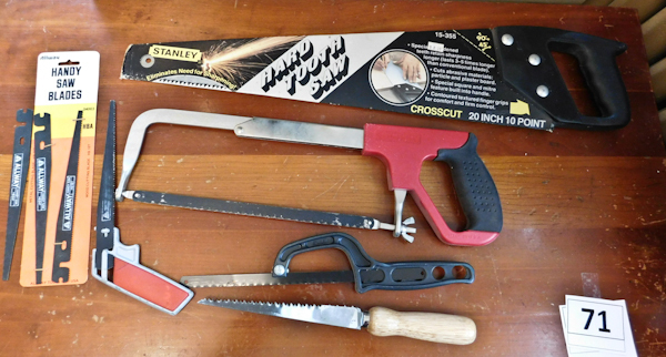 lot 71 image: tools saws and blades