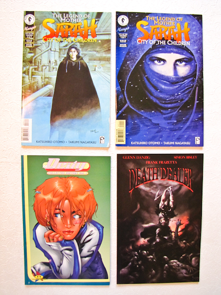 lot 126 image: 4comics, 2 issues Sarah, 1 issue Deity and 1 issue Death Dealer