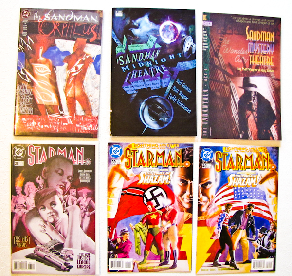 lot 154 image: DC comics, Sandman, 3 issues and DC comics, Starman, 3 issues