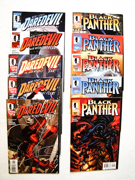 lot 201 image: 10 Marvel Comics, Daredevil & Black Panther