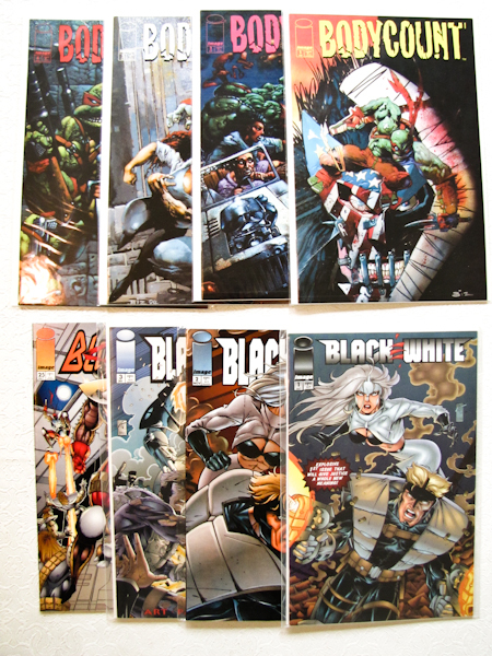 lot 231 image: Image comics, Bodycount 4 issues, Black and White 3 issues and Bloodstrike 1 issue