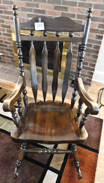 lot 193 image: Sturdy Vintage rocking chair