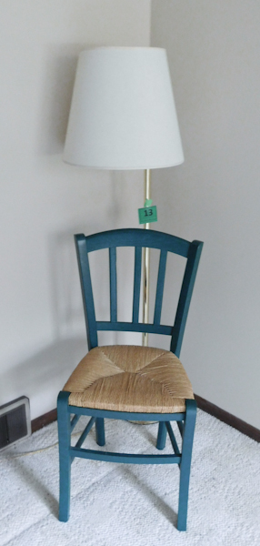 lot 13 image: floor lamp and sitting chair