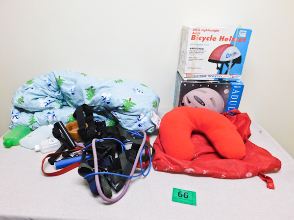 lot 66 image: bike helmets, jump rope and more