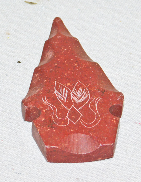lot 67 image: Pipestone Indian made Arrowhead