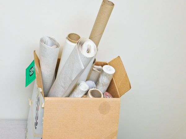 lot 69 image: several rolls of wallpaper most are partial