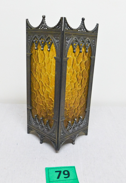 lot 79 image: gothic amber vintage light fixture