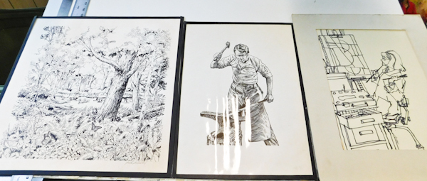 lot 133 image: signed original artwork John Keely