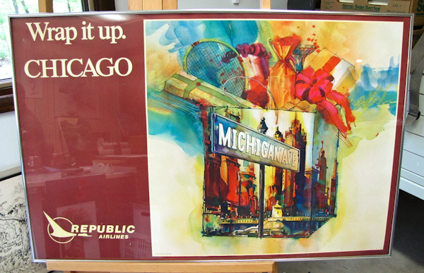 lot 101 image: Framed Republic advertising poster