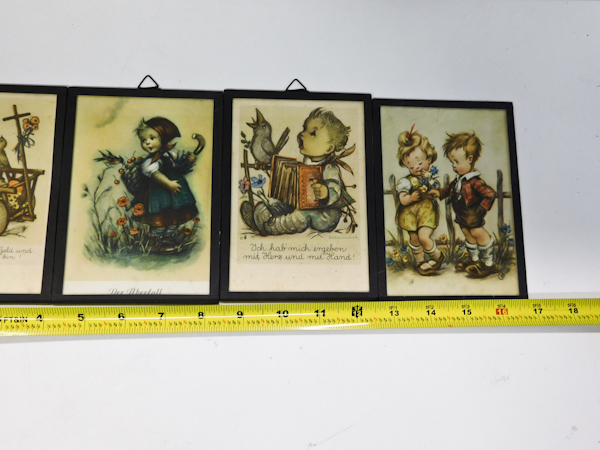 lot 192 image: 2 vintage Hummel tiles, 1 Cekade 1 unsigned