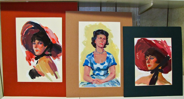 lot 206 image: 3 Original commercial art watercolors, signed