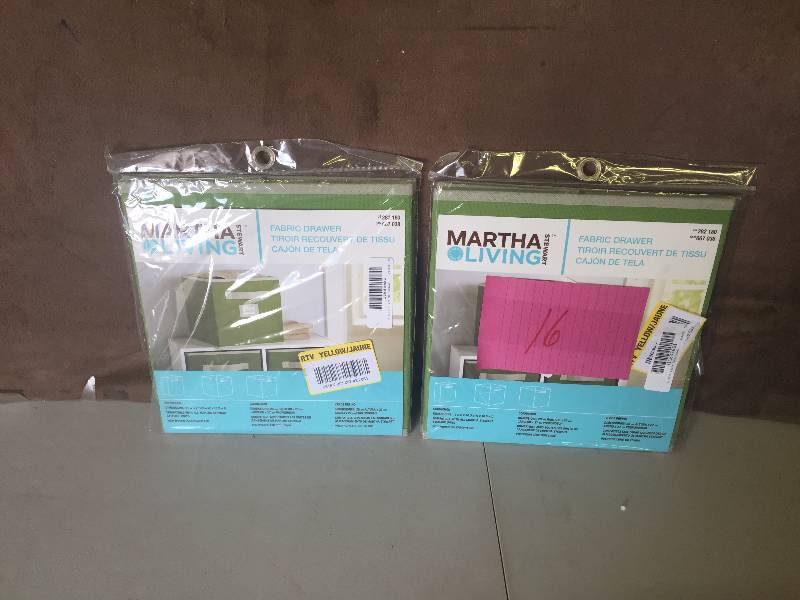 Martha Living Fabric Drawer set of 2 NEW