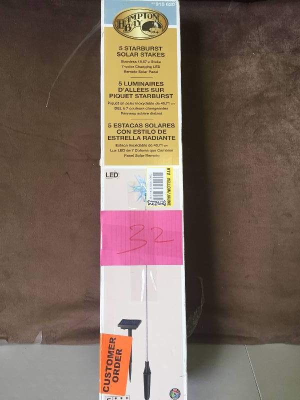 5 Starburst Solar Stakes NEW