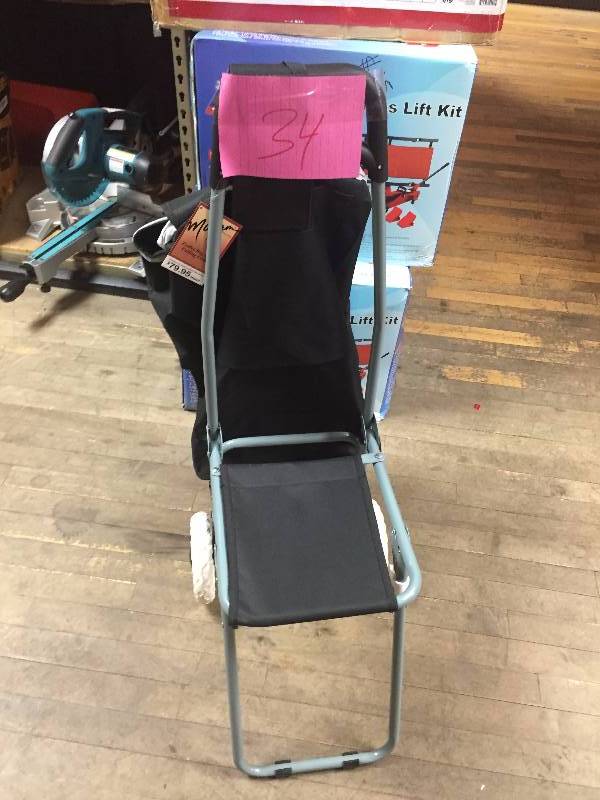 Foldable Chair with wheels and storage bag NEW