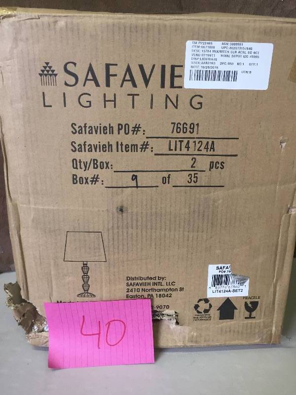 Safavieh LIT 4124A Table Lamp NEW
