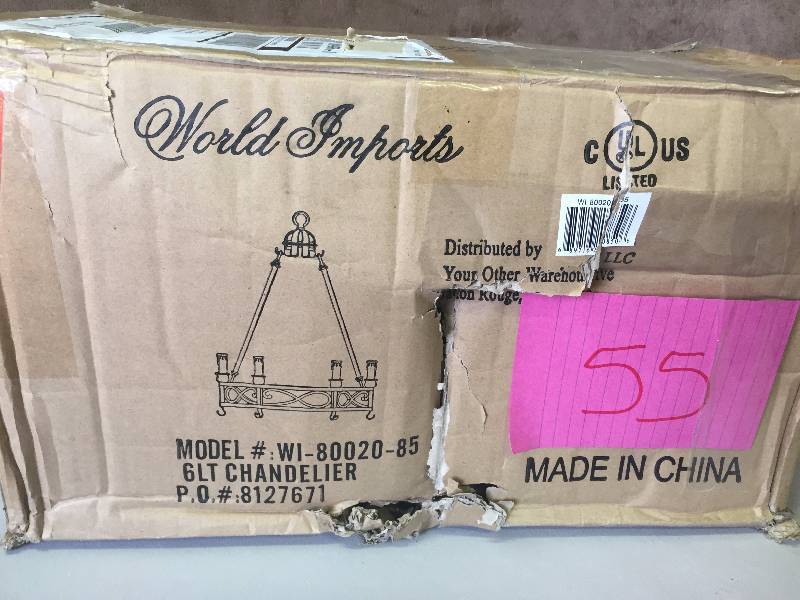 World Imports WI-80020-85 6 LT chandalier NEW