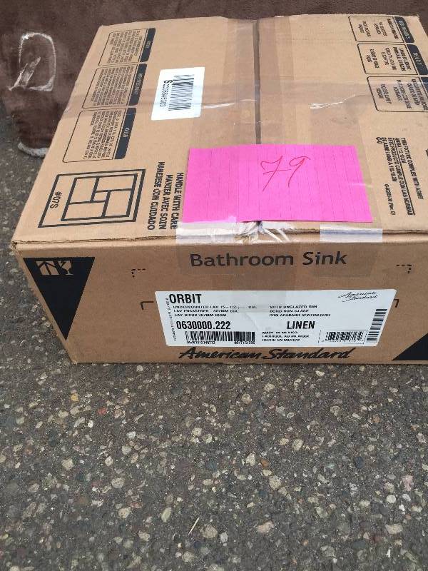 American Standard Bathroom Sink Undercounter LAV 15- 12 dia