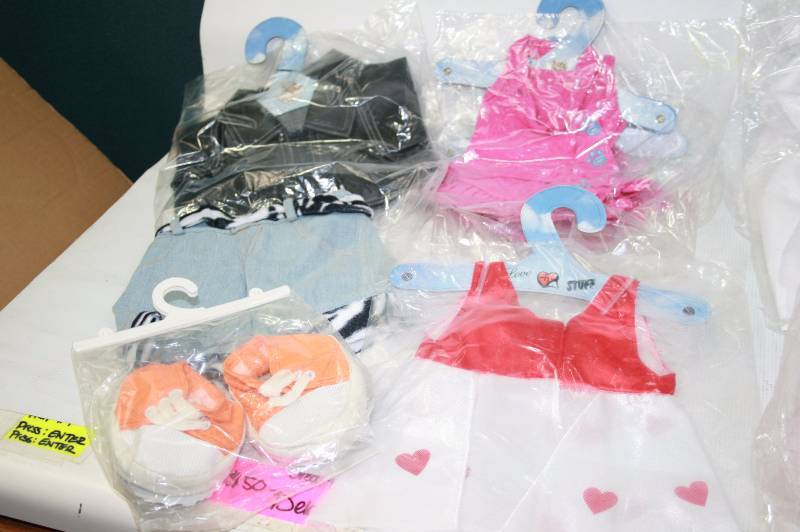Box of Build a bear clothes