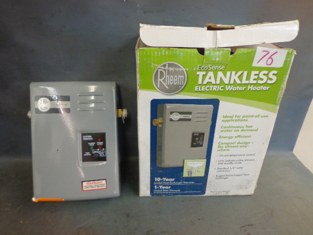 lot 76 image: Rheem Tankless Water Heater