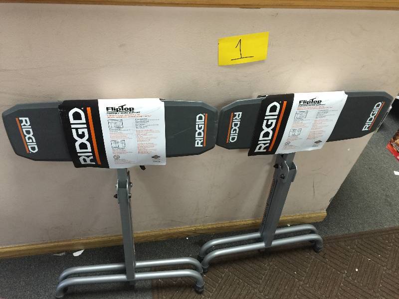 lot 1 image: New- Lot of 2  Ridgid Flip Top Portable Work Support